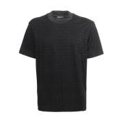 Zwart Flock Print T-shirt Emporio Armani , Black , Heren