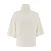 Mohair Oversize Gebreide Trui Fabiana Filippi , White , Dames