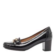 Pre-owned Leather heels Salvatore Ferragamo Pre-owned , Black , Dames