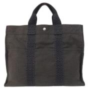 Pre-owned Canvas totes Hermès Vintage , Gray , Dames