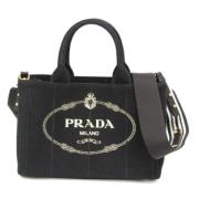 Pre-owned Canvas prada-bags Prada Vintage , Black , Dames