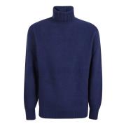 Luxe Blauwe Trui Aw24 Eleventy , Blue , Heren