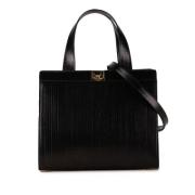 Pre-owned Leather totes Celine Vintage , Black , Dames