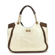 Pre-owned Fabric shoulder-bags Salvatore Ferragamo Pre-owned , Beige ,...