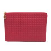 Pre-owned Leather clutches Celine Vintage , Red , Dames