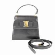 Pre-owned Leather handbags Salvatore Ferragamo Pre-owned , Black , Dam...