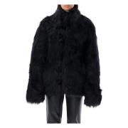 Zwarte Faux Fur Oversized Jas Misbhv , Black , Dames