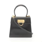 Pre-owned Leather handbags Salvatore Ferragamo Pre-owned , Black , Dam...