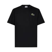 Zwart T-shirt en Polo Loose Fit Lacoste , Black , Heren