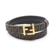 Pre-owned Leather belts Fendi Vintage , Black , Dames