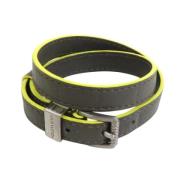 Pre-owned Leather bracelets Louis Vuitton Vintage , Gray , Heren