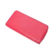 Pre-owned Leather wallets Louis Vuitton Vintage , Pink , Dames