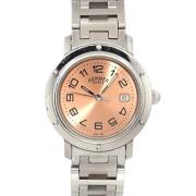 Pre-owned Stainless Steel watches Hermès Vintage , Pink , Heren