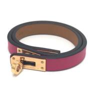 Pre-owned Leather bracelets Hermès Vintage , Pink , Dames