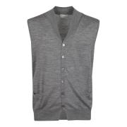 Grijze Wollen Vest Klassieke Stijl Ballantyne , Gray , Heren