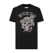 Stijlvolle Heren T-shirt Philipp Plein , Black , Heren