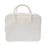 Pre-owned Leather handbags Hermès Vintage , White , Dames