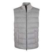 Luxe Grijs Kasjmier Zijden Vest Herno , Gray , Heren