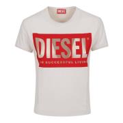 Multicolor T-shirt voor vrouwen Diesel , White , Dames