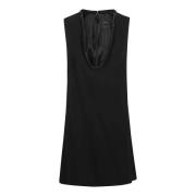 Zwarte Sheath Jurk met Versierde Halslijn Pinko , Black , Dames