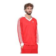 Sportieve Rode Longsleeve T-shirt Adidas Originals , Orange , Heren