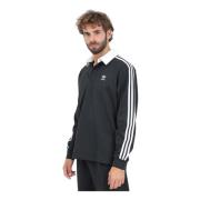 Zwarte Polo Adicolor Rugby Heren Adidas Originals , Black , Heren