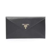 Pre-owned Leather wallets Prada Vintage , Black , Dames