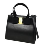 Pre-owned Leather handbags Salvatore Ferragamo Pre-owned , Black , Dam...