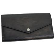 Pre-owned Leather wallets Louis Vuitton Vintage , Black , Dames