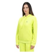 Groene Dames Hoodie voor Herfst-Winter Lacoste , Green , Dames