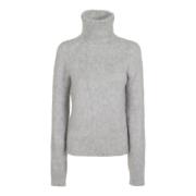 Grijze Mock Neck Alpaca Sweater Max Mara , Gray , Dames