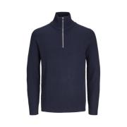 Essentials Half Zip Gebreide Trui in Sky Captain Blauw Jack & Jones , ...