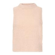 Chique Gebreid Vest met Subtiel Detail InWear , Beige , Dames