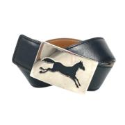 Pre-owned Leather belts Hermès Vintage , Black , Dames