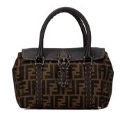 Pre-owned Canvas handbags Fendi Vintage , Brown , Dames