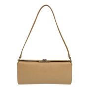 Pre-owned Leather shoulder-bags Salvatore Ferragamo Pre-owned , Beige ...