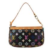 Pre-owned Canvas clutches Louis Vuitton Vintage , Black , Dames