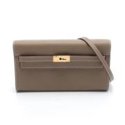 Pre-owned Canvas shoulder-bags Hermès Vintage , Gray , Dames