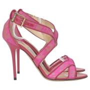 Pre-owned Leather heels Jimmy Choo Pre-owned , Pink , Dames