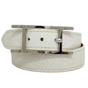 Pre-owned Leather belts Hermès Vintage , White , Dames