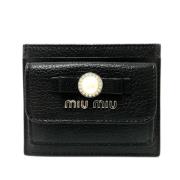 Pre-owned Leather home-office Miu Miu Pre-owned , Black , Dames