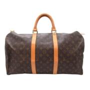 Pre-owned Canvas travel-bags Louis Vuitton Vintage , Brown , Dames