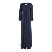 Lurex Maxi Jurk Momoni , Blue , Dames