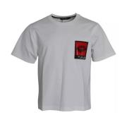 Rode Lippen Grafisch Wit T-Shirt Mannen Dolce & Gabbana , White , Here...