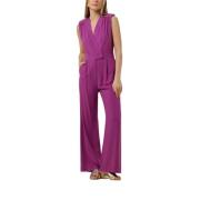 Paarse Jumpsuit voor Trendy Gelegenheden Suncoo , Purple , Dames