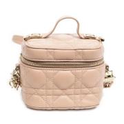 Pre-owned Leather handbags Dior Vintage , Beige , Dames