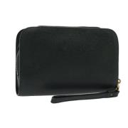 Pre-owned Leather clutches Louis Vuitton Vintage , Black , Dames