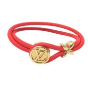 Pre-owned Leather bracelets Louis Vuitton Vintage , Orange , Dames