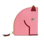 Pre-owned Leather wallets Hermès Vintage , Pink , Dames