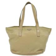 Pre-owned Fabric prada-bags Prada Vintage , Beige , Dames